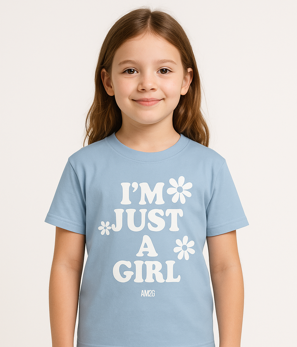 I'M JUST A GIRL | Classic Kids Crewneck T-shirt