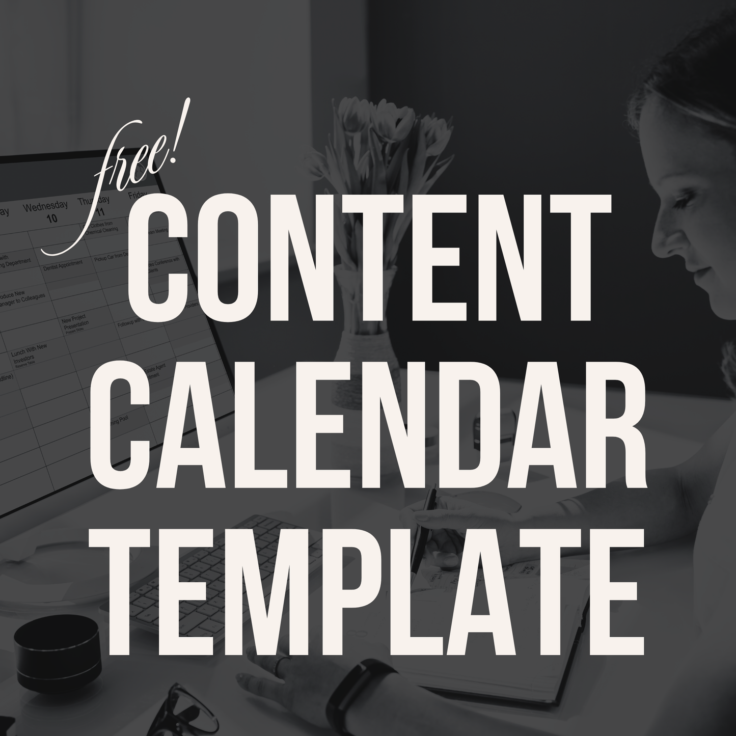 Free Content Calendar Template – Digital Download for Marketing & Social Media Planning