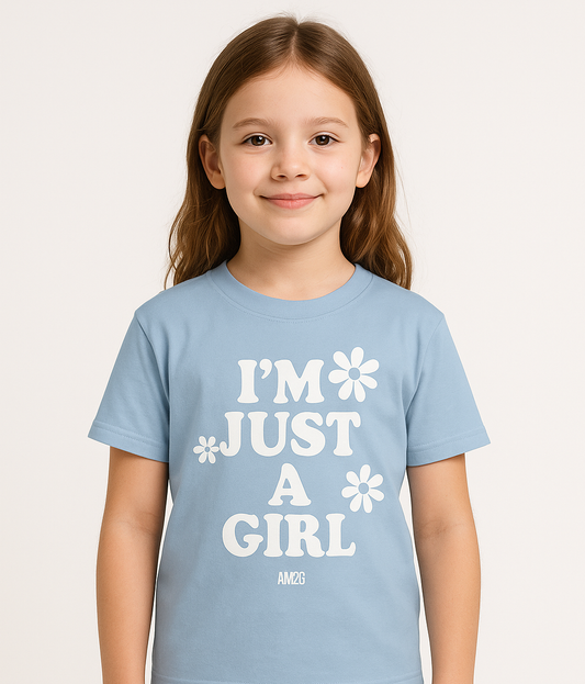 I'M JUST A GIRL | Classic Kids Crewneck T-shirt