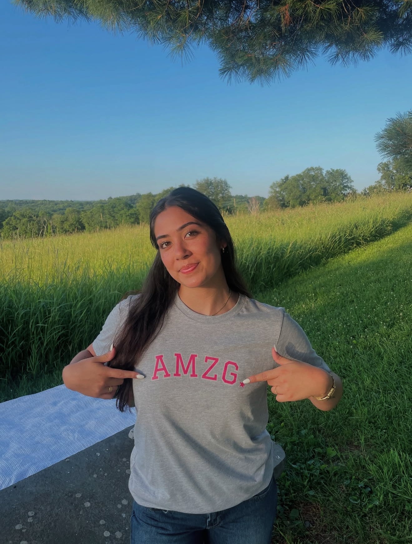 AMZG Ultra Soft Heathered T-Shirt - Collegiate Collection