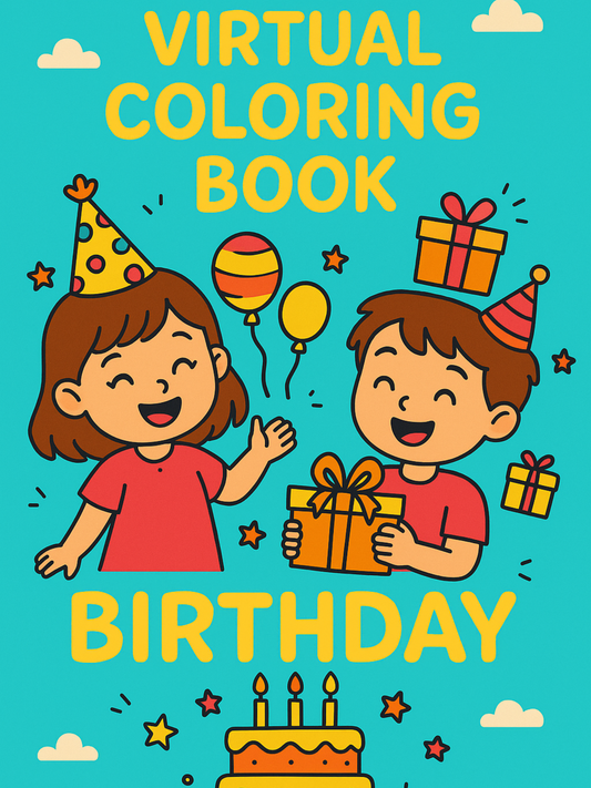It’s Party Time: 15-Page Birthday Coloring Book for Kids