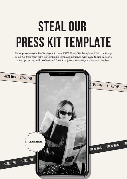 Press Kit Template – Editable & Customizable Digital Download